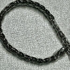 Aureus Borealis White Australian Crystal Curb/Chain Bracelet